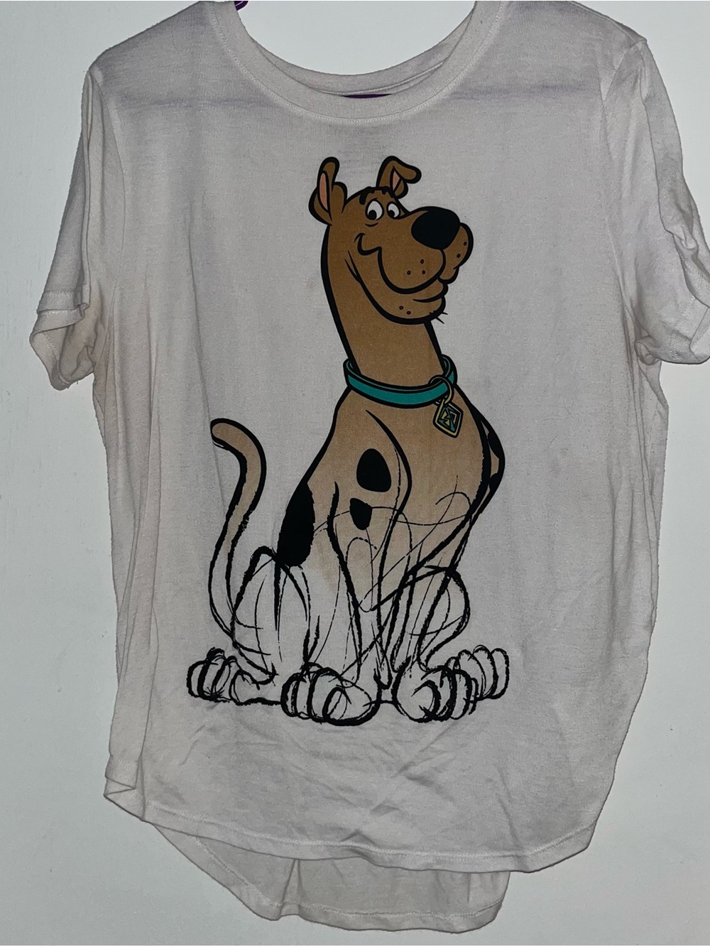 White Scooby-Doo Graphic Short Sleeve Tee